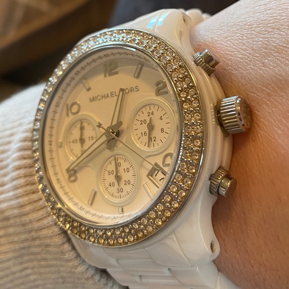 Michael Kors Real Ceramic Crystal Glitz Watch main image 6
